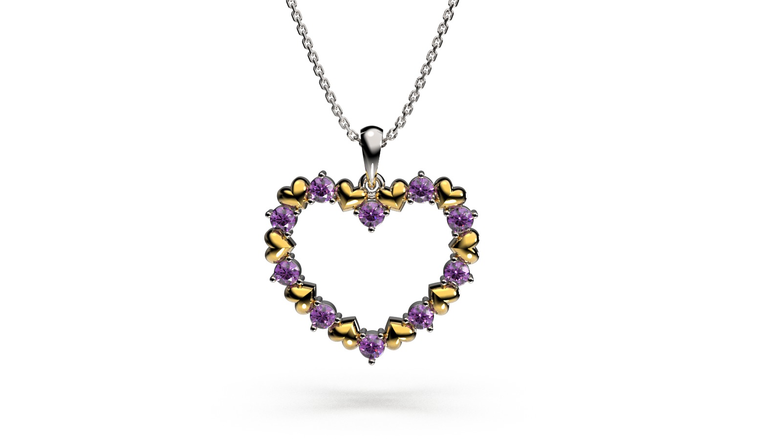 HEART PENDANT LOVE SIGN - Diamond  Valentines Day Gift 3D print model_31