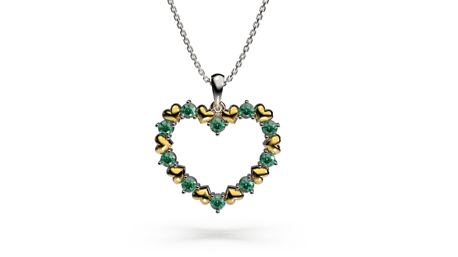 HEART PENDANT LOVE SIGN - Diamond  Valentines Day Gift 3D print model_29