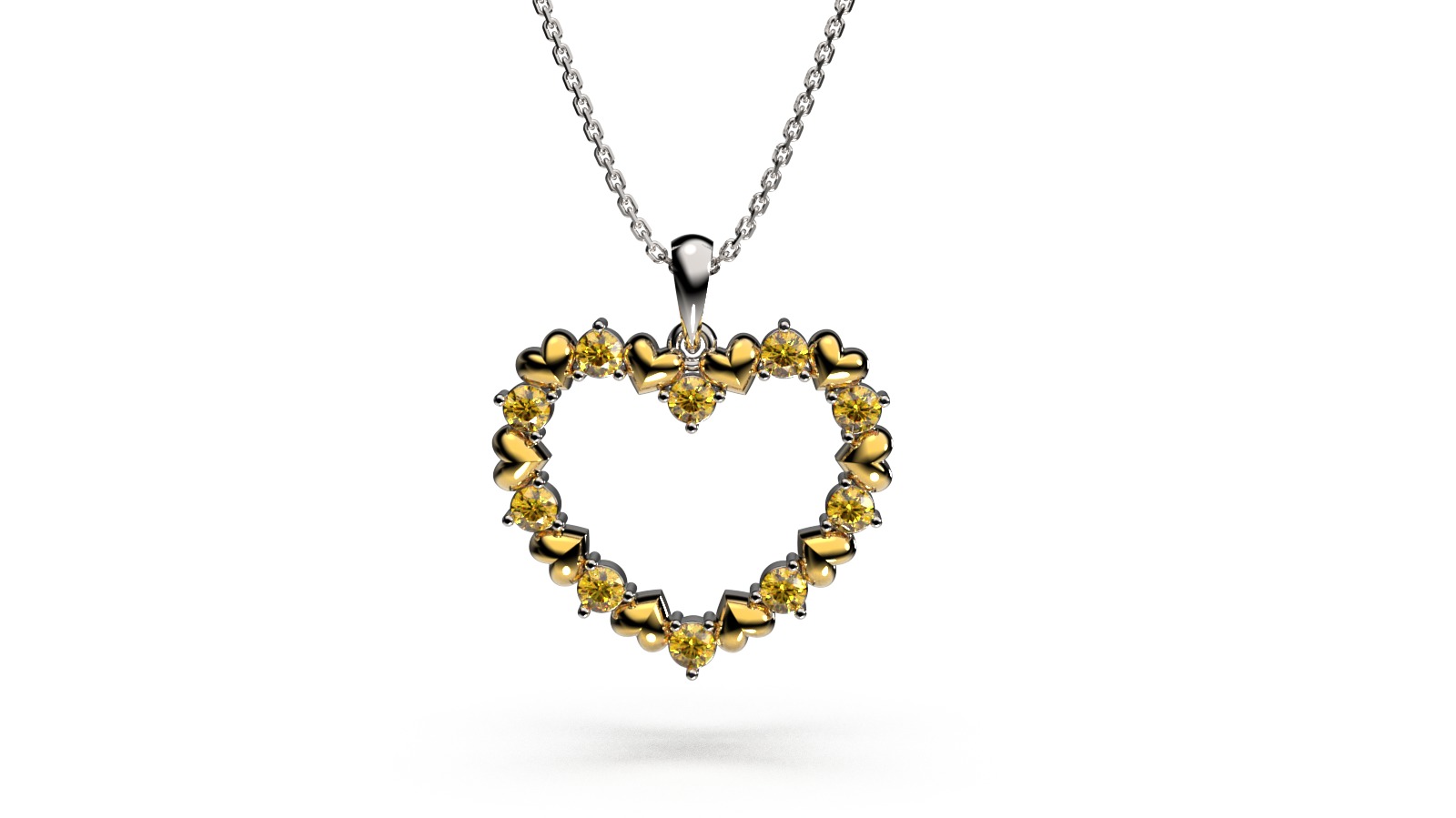 HEART PENDANT LOVE SIGN - Diamond  Valentines Day Gift 3D print model_12