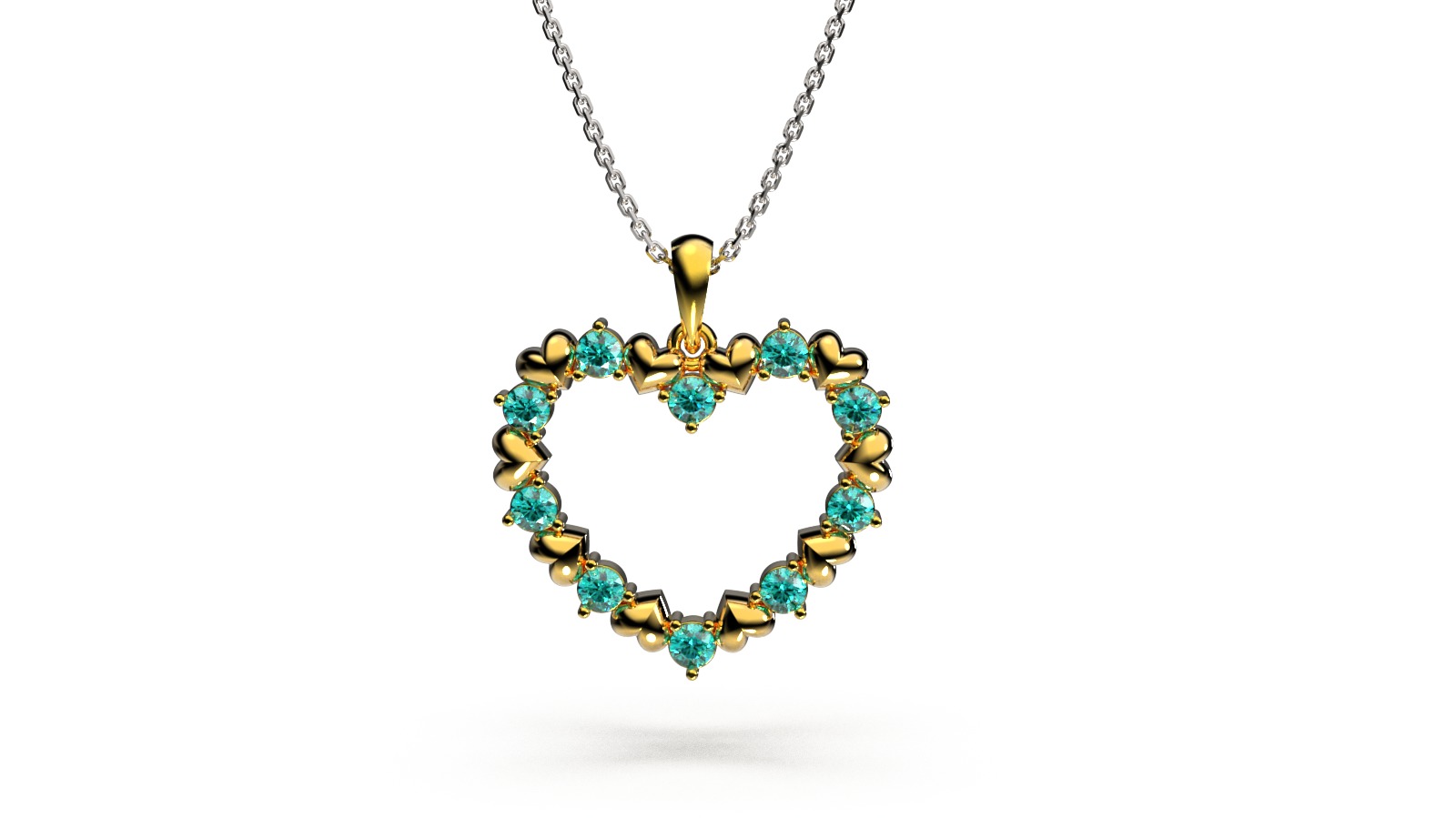 HEART PENDANT LOVE SIGN - Diamond  Valentines Day Gift 3D print model_34