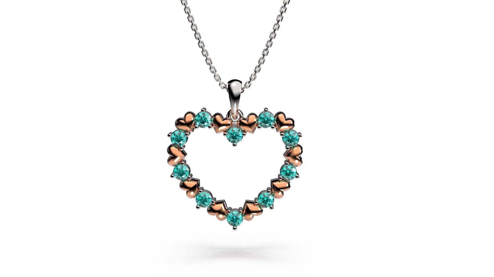 HEART PENDANT LOVE SIGN - Diamond  Valentines Day Gift 3D print model_4