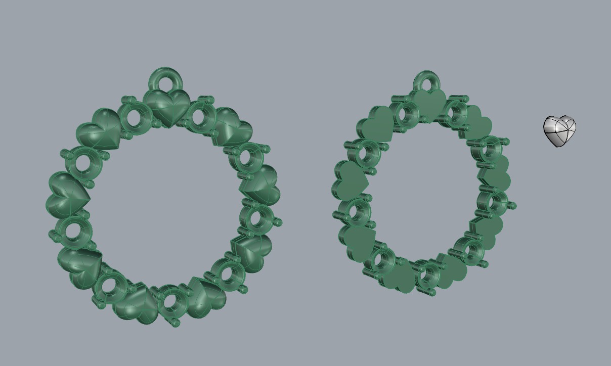 HEART PENDANT LOVE SIGN - Diamond  Valentines Day Gift 3D print model_30