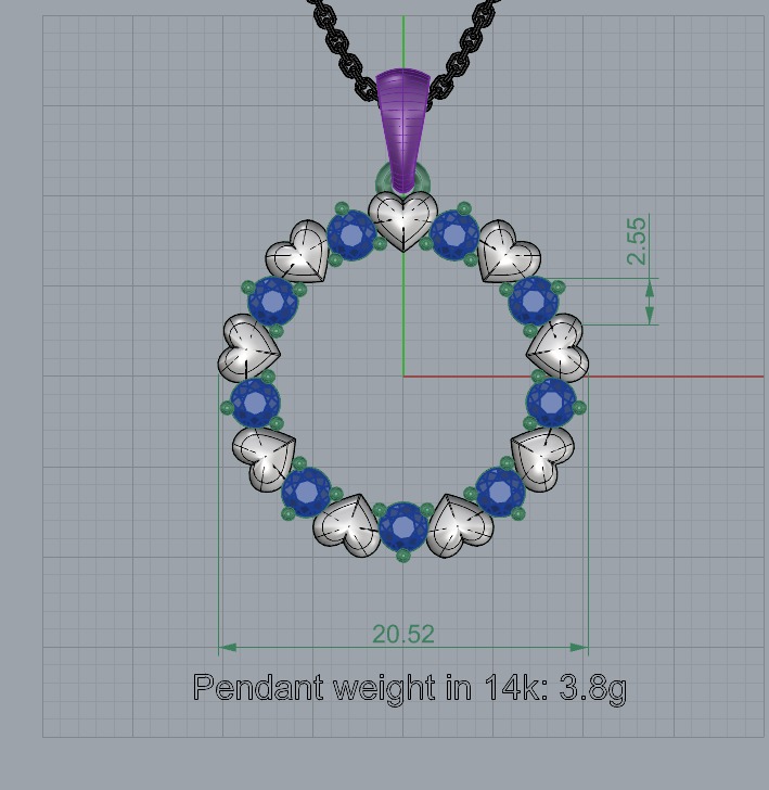 HEART PENDANT LOVE SIGN - Diamond  Valentines Day Gift 3D print model_1