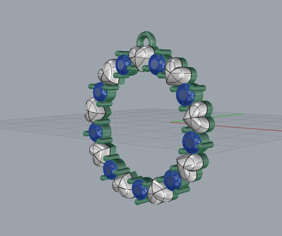 HEART PENDANT LOVE SIGN - Diamond  Valentines Day Gift 3D print model_3