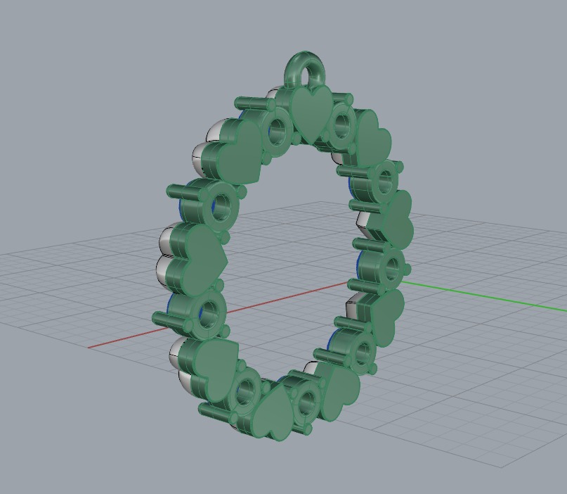 HEART PENDANT LOVE SIGN - Diamond  Valentines Day Gift 3D print model_5