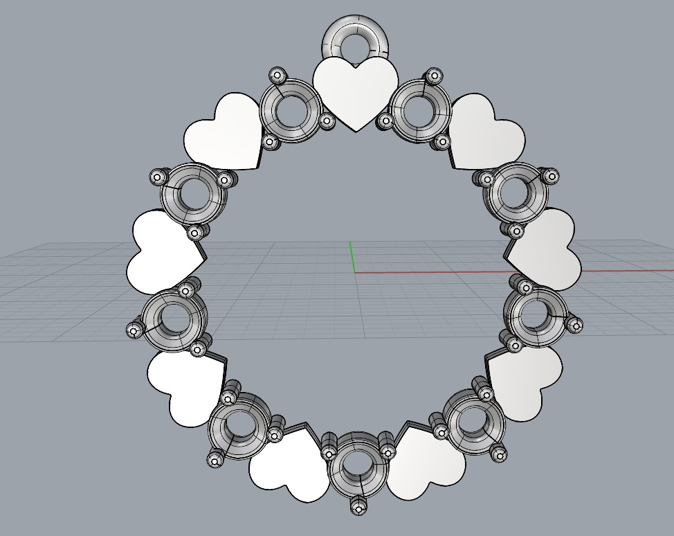 HEART PENDANT LOVE SIGN - Diamond  Valentines Day Gift 3D print model_6