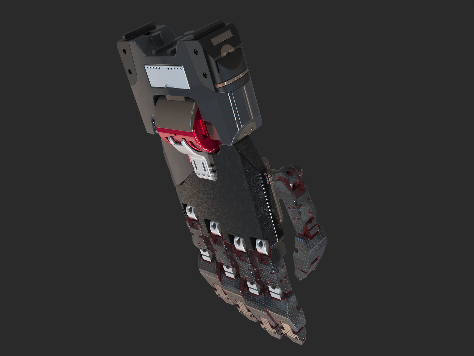 hand robotic scifi part vol4 3D model_7