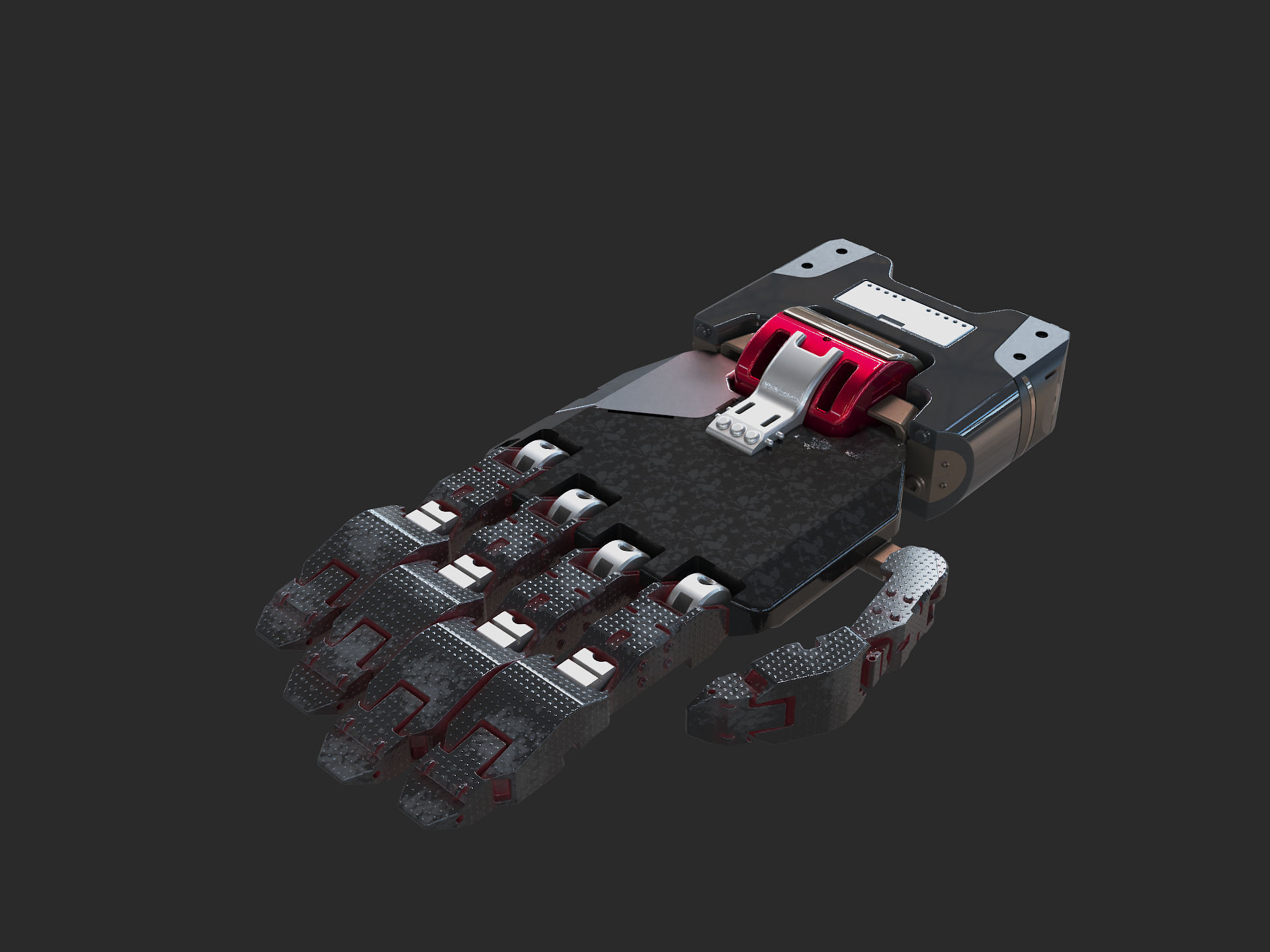 hand robotic scifi part vol4 3D model_1