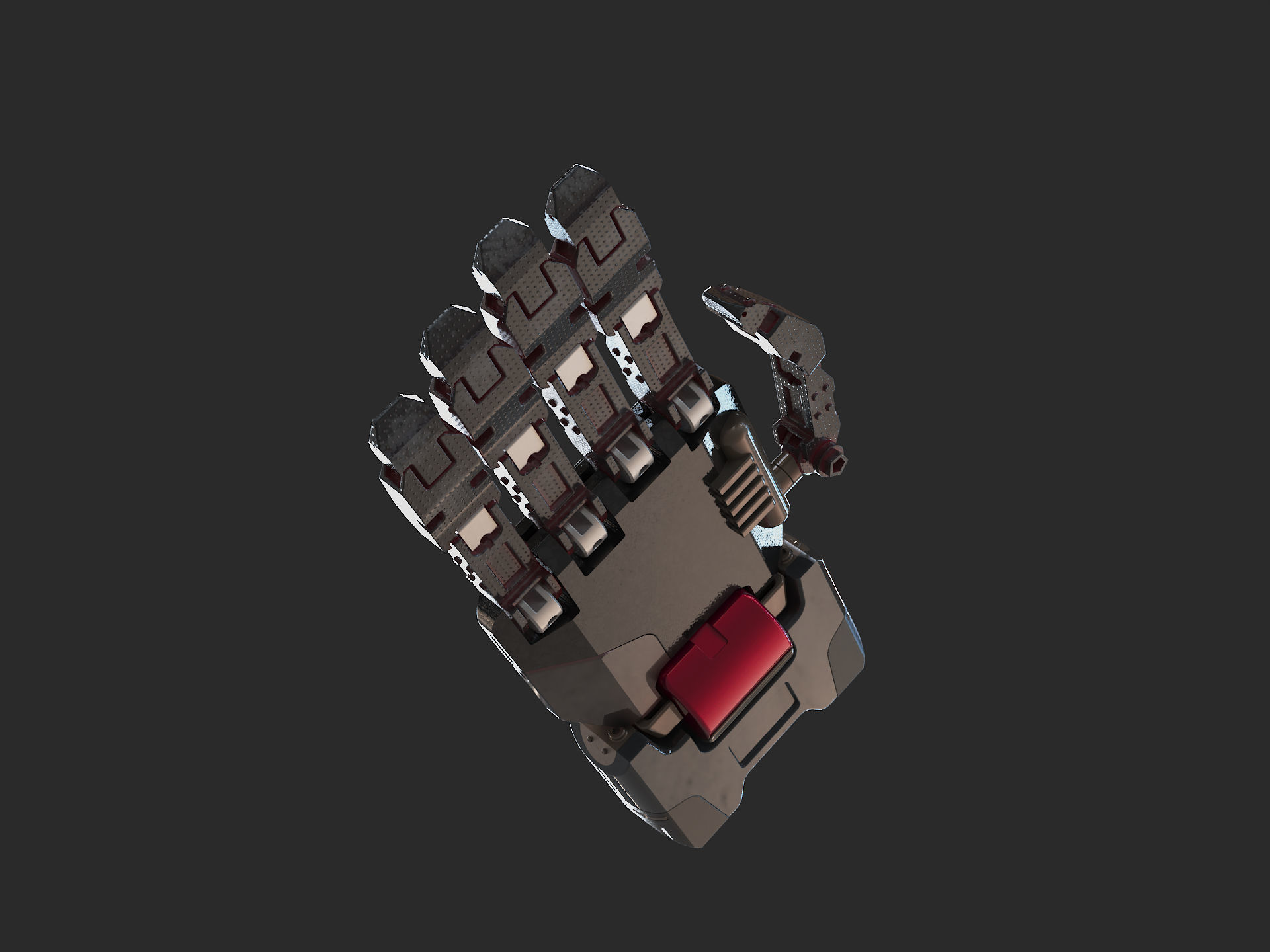 hand robotic scifi part vol4 3D model_4