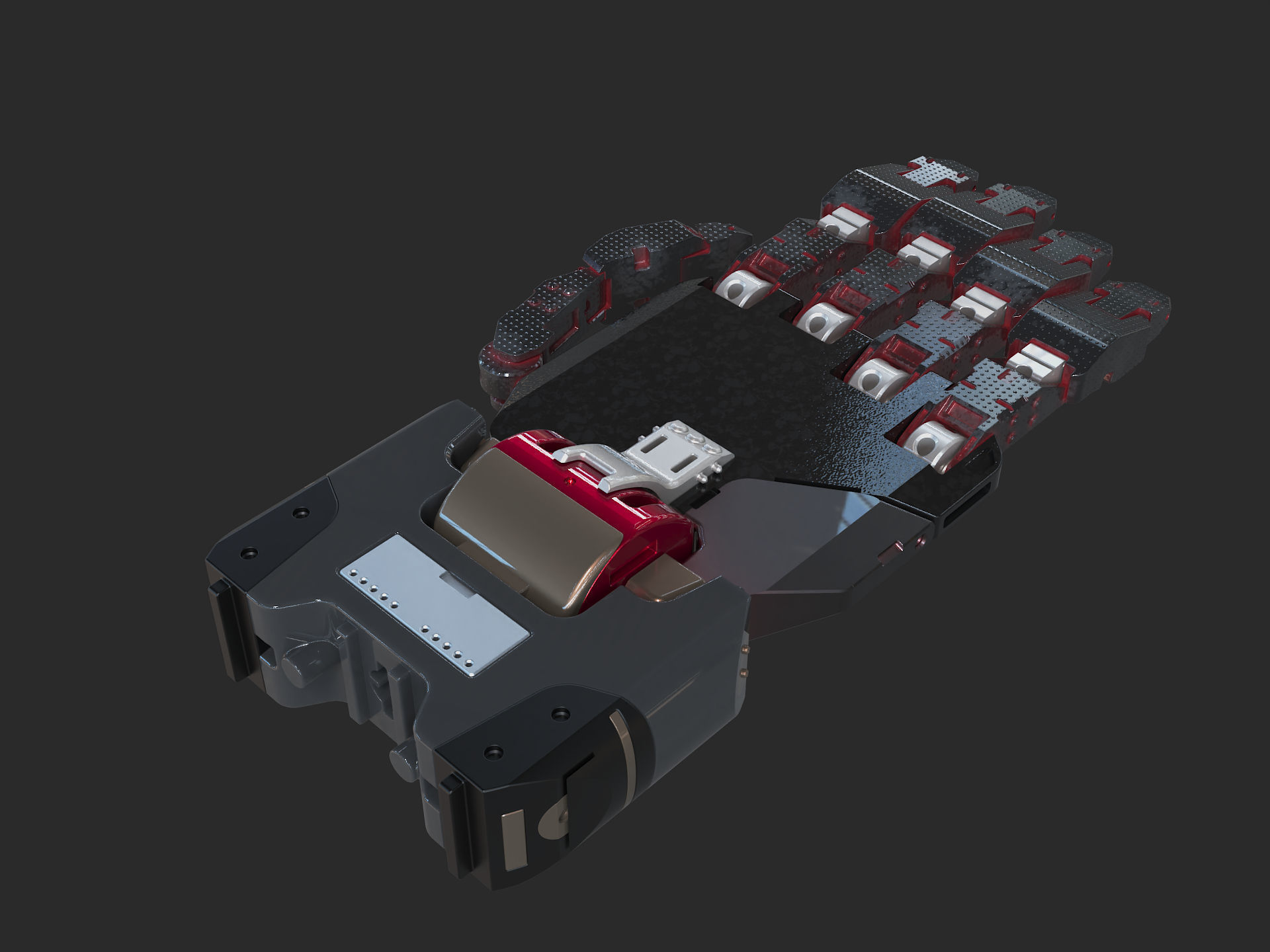 hand robotic scifi part vol4 3D model_2