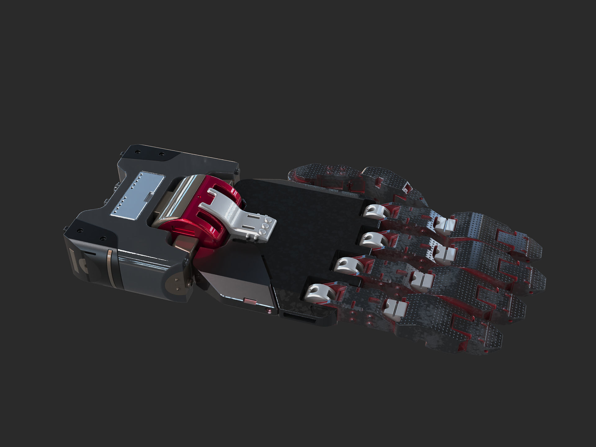 hand robotic scifi part vol4 3D model_3