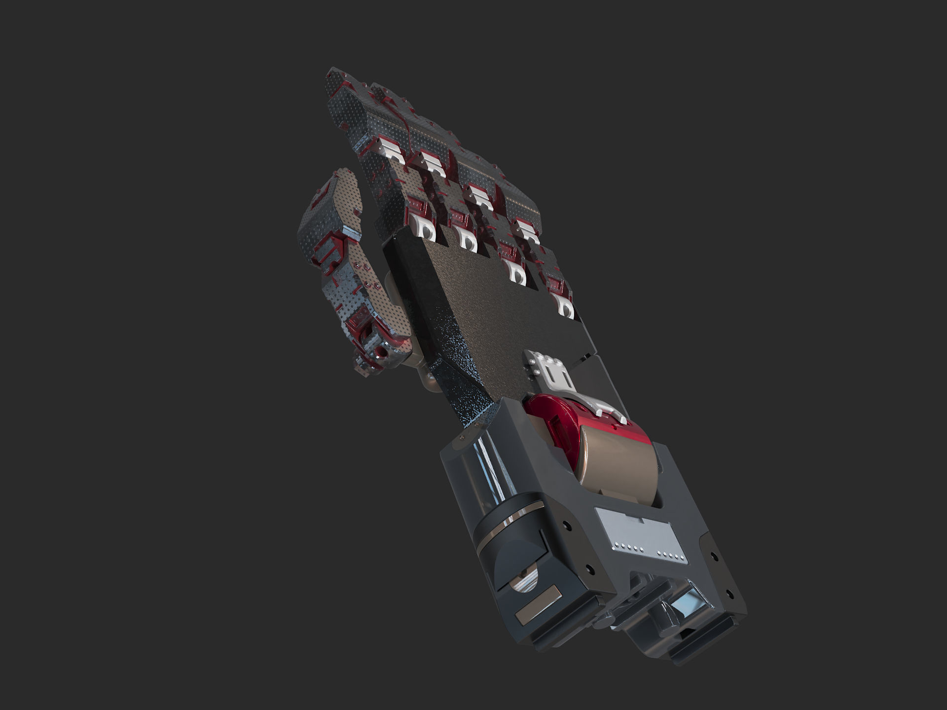 hand robotic scifi part vol4 3D model_8