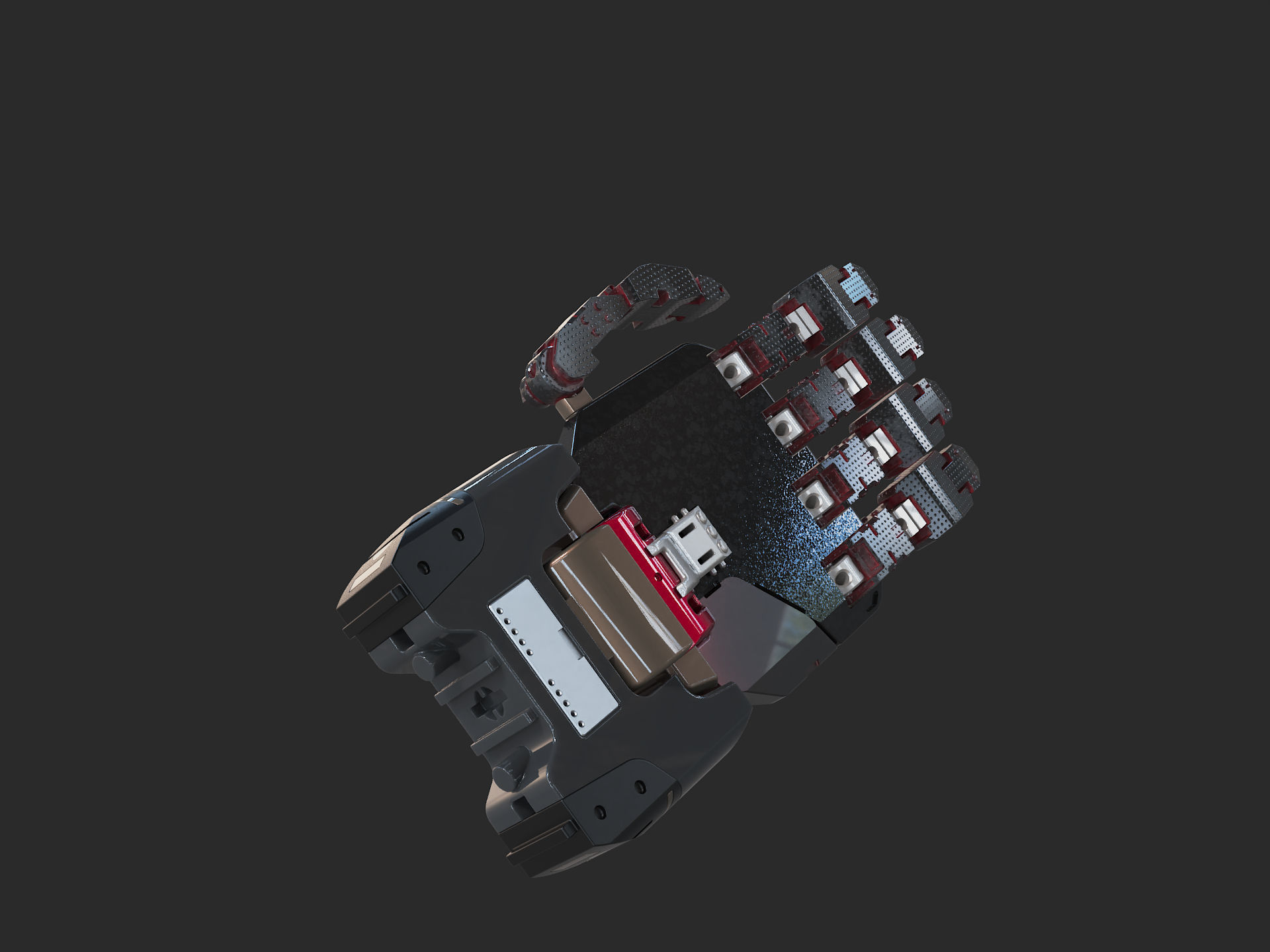 hand robotic scifi part vol4 3D model_5