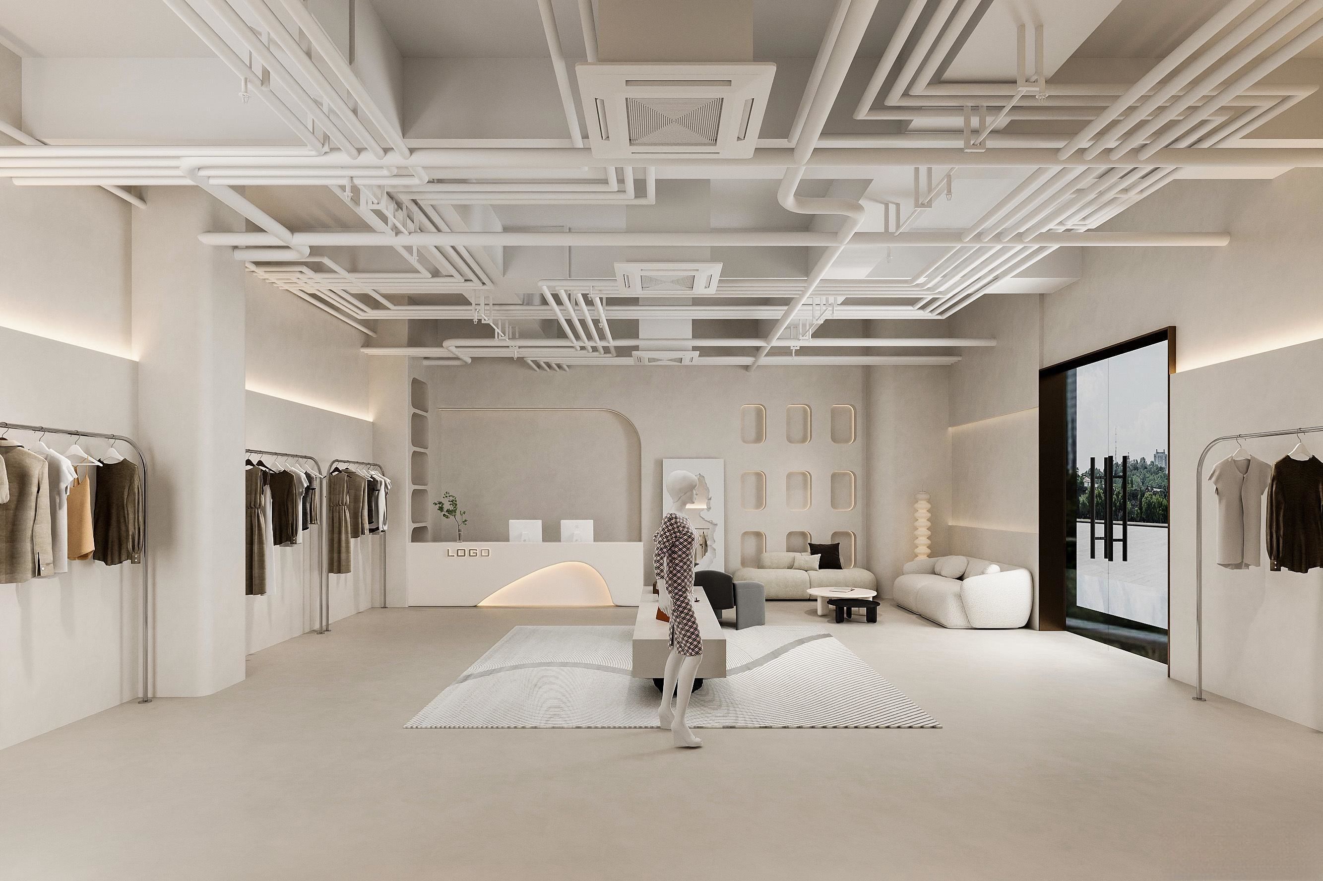 clothing store interior  3D model_1