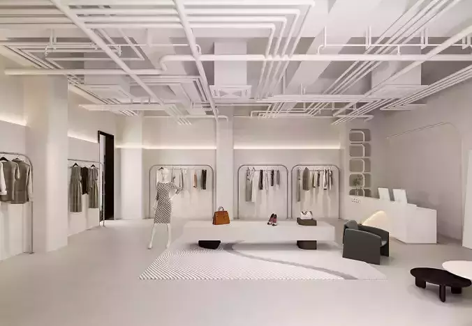 clothing store interior  3D model