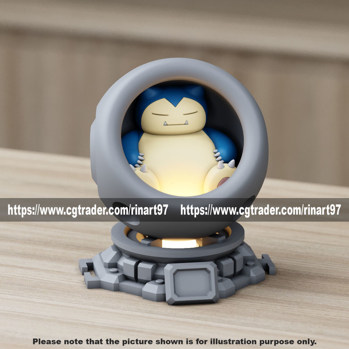 Snorlax in healing machine pods EASY PRINT NO SUPPORT 3D print model_6