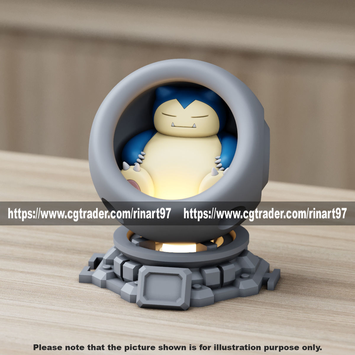 Snorlax in healing machine pods EASY PRINT NO SUPPORT 3D print model_4