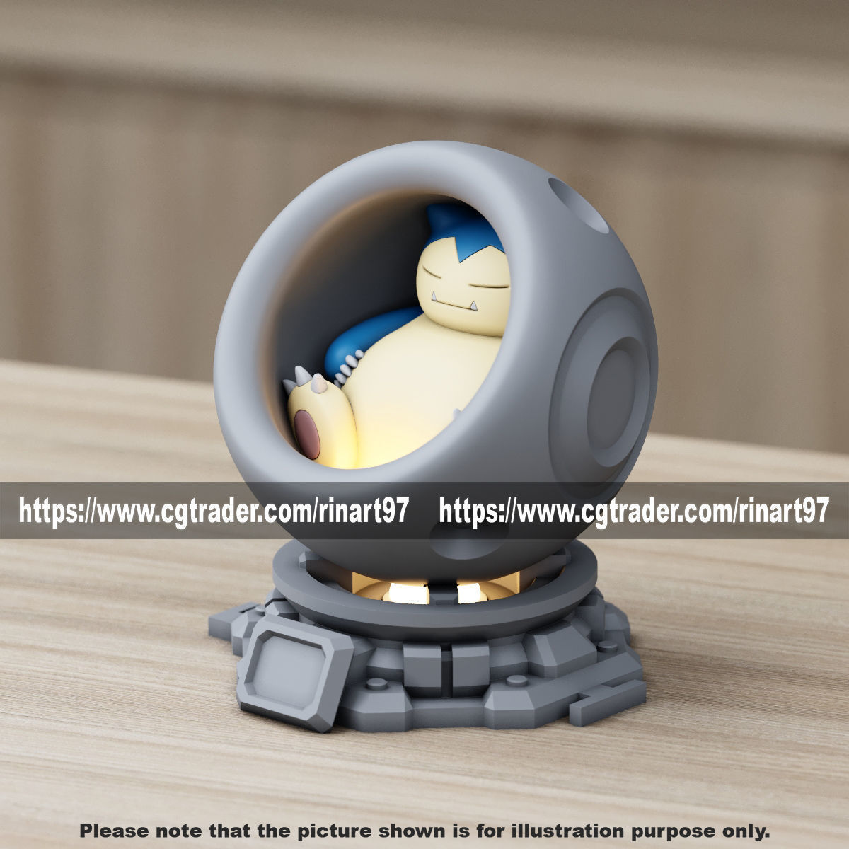 Snorlax in healing machine pods EASY PRINT NO SUPPORT 3D print model_2