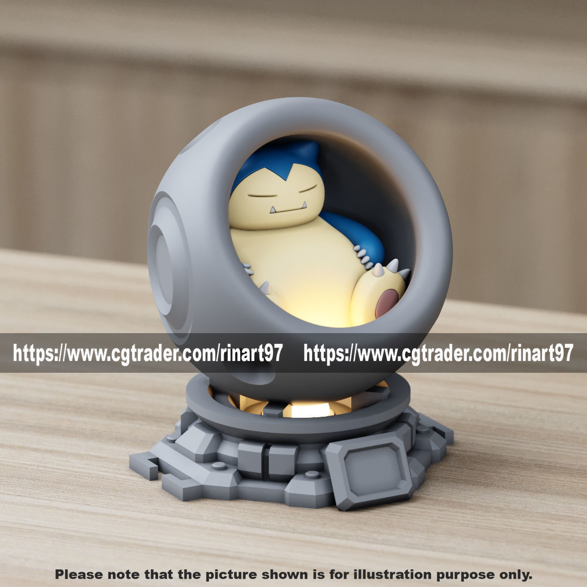 Snorlax in healing machine pods EASY PRINT NO SUPPORT 3D print model_8
