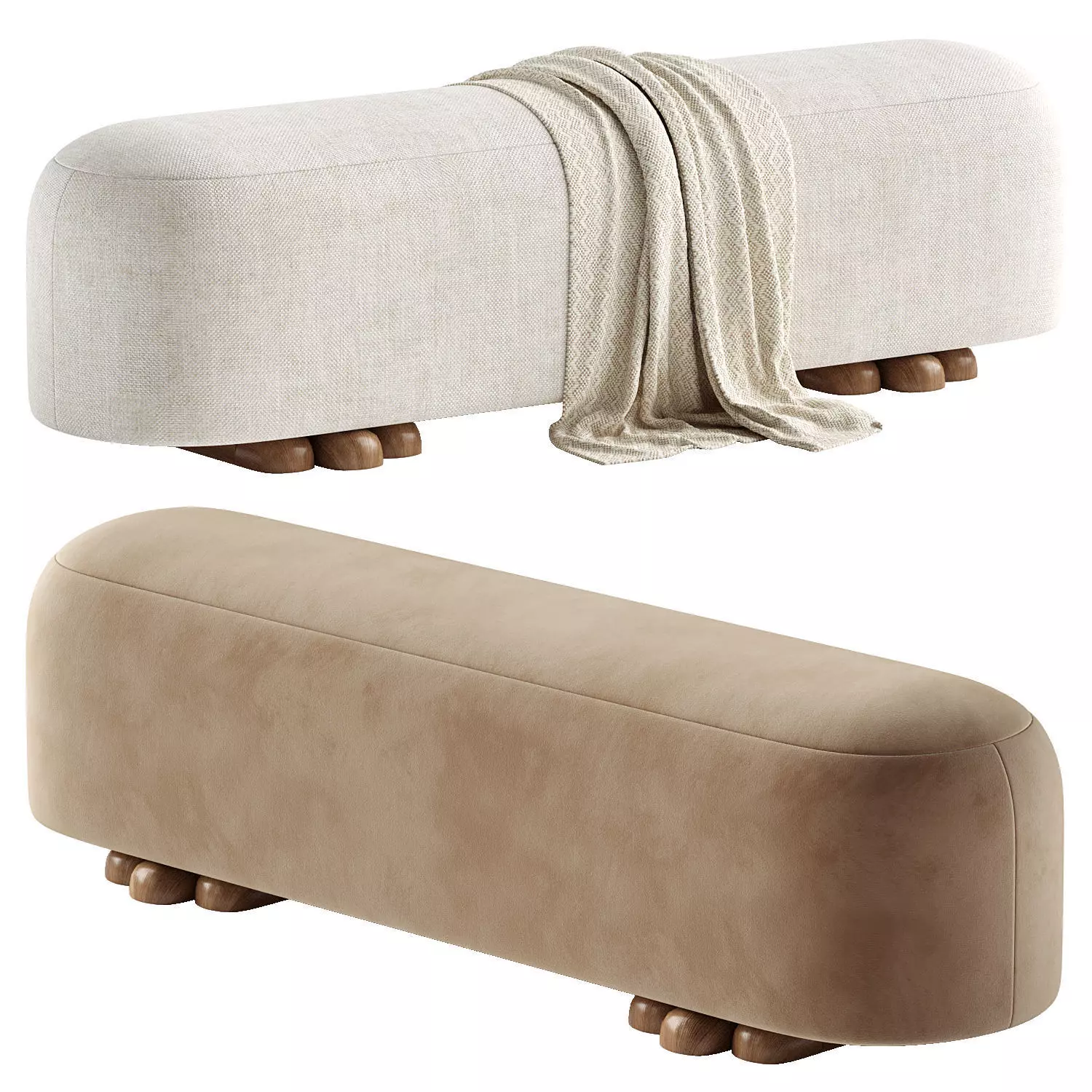 Agatha bench 3D model_0