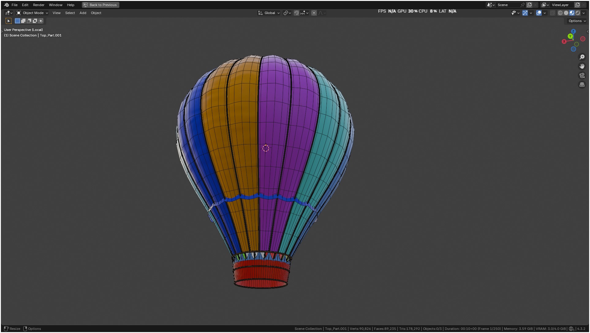 Air Balloon 3D model_50