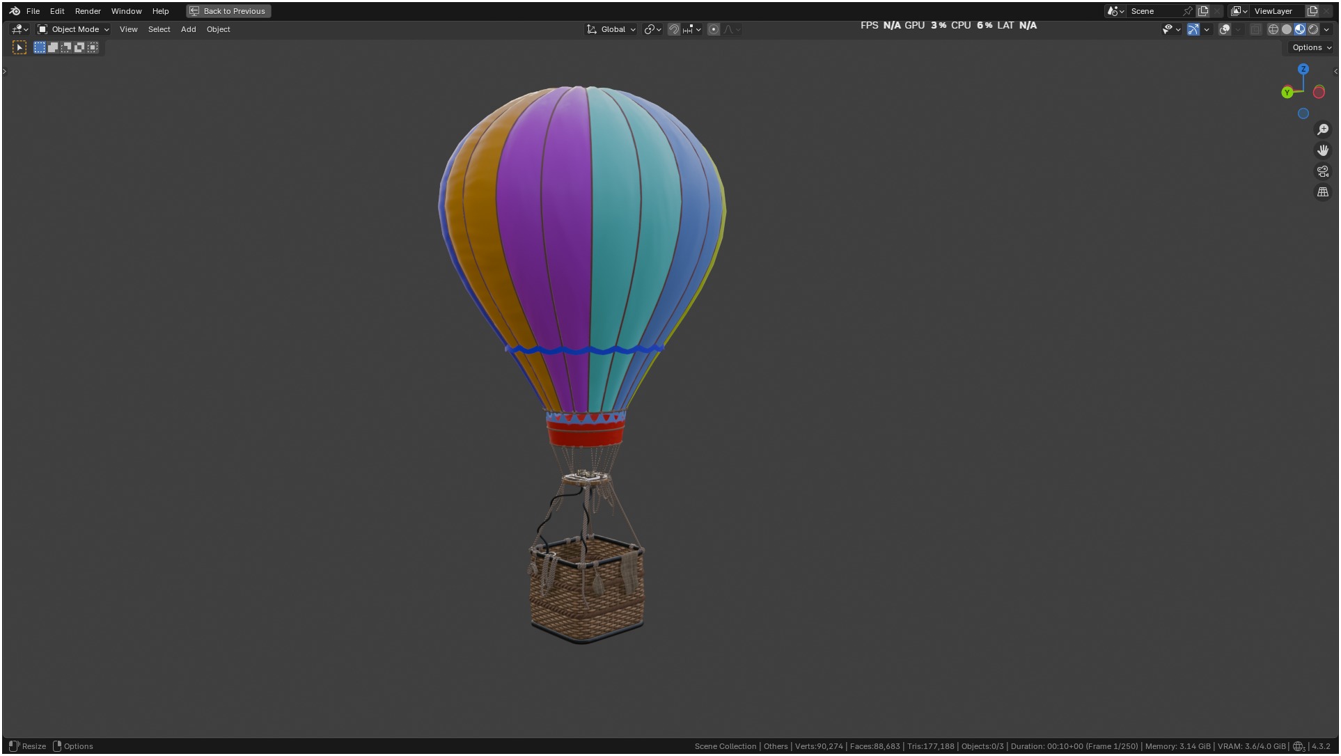 Air Balloon 3D model_26