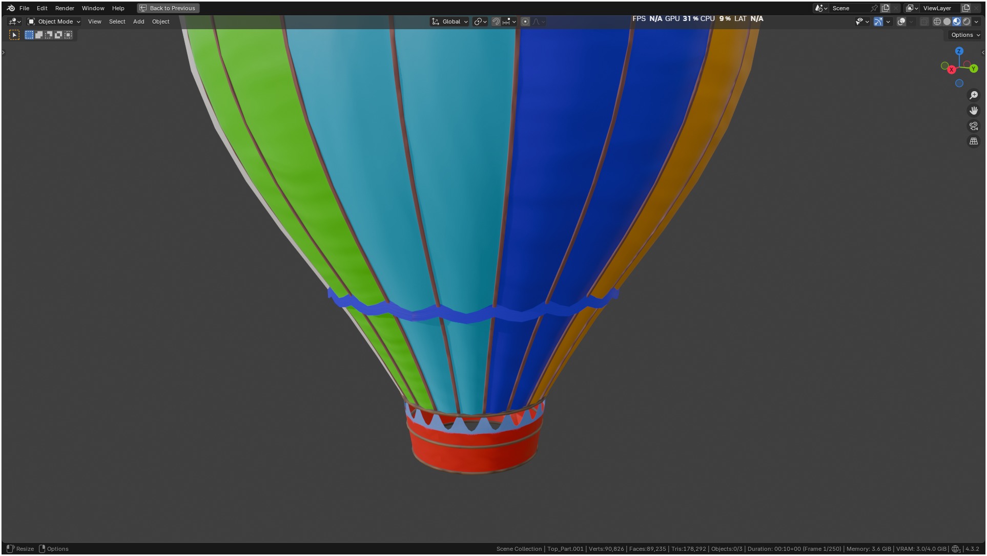 Air Balloon 3D model_63