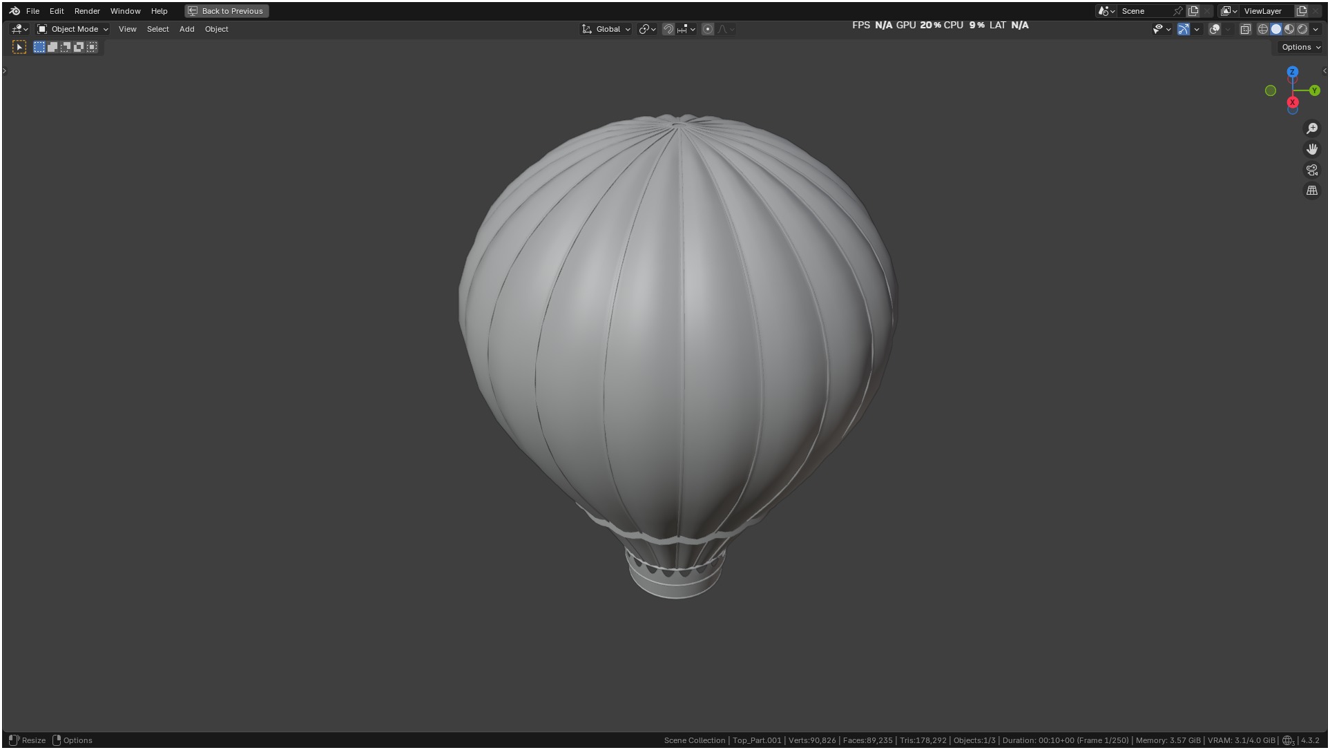 Air Balloon 3D model_42