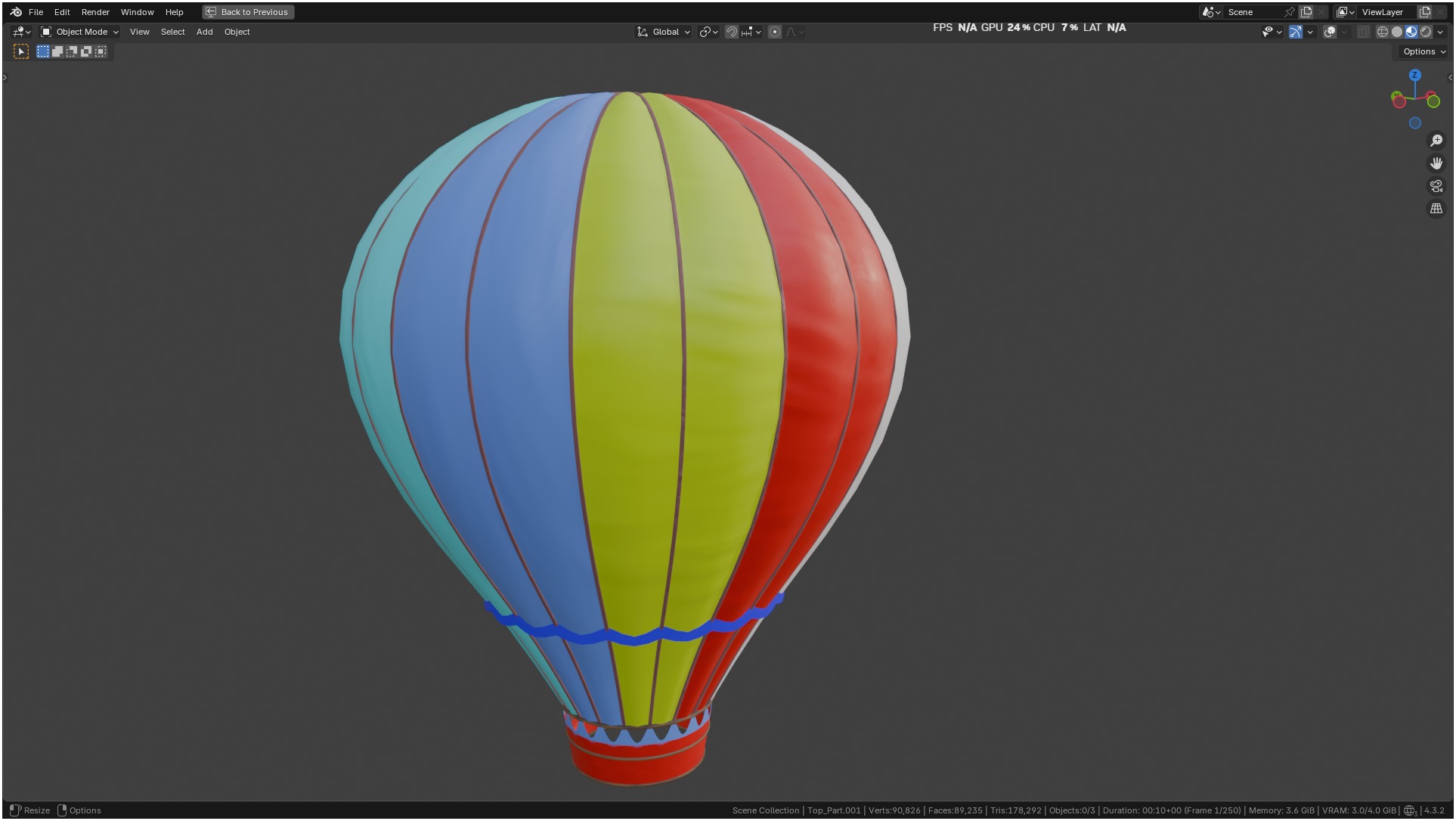 Air Balloon 3D model_65