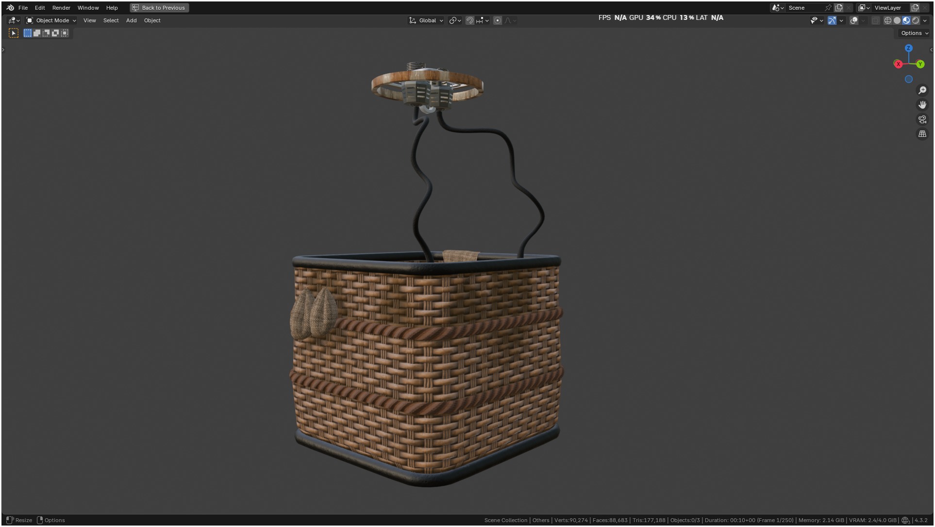 Air Balloon 3D model_4