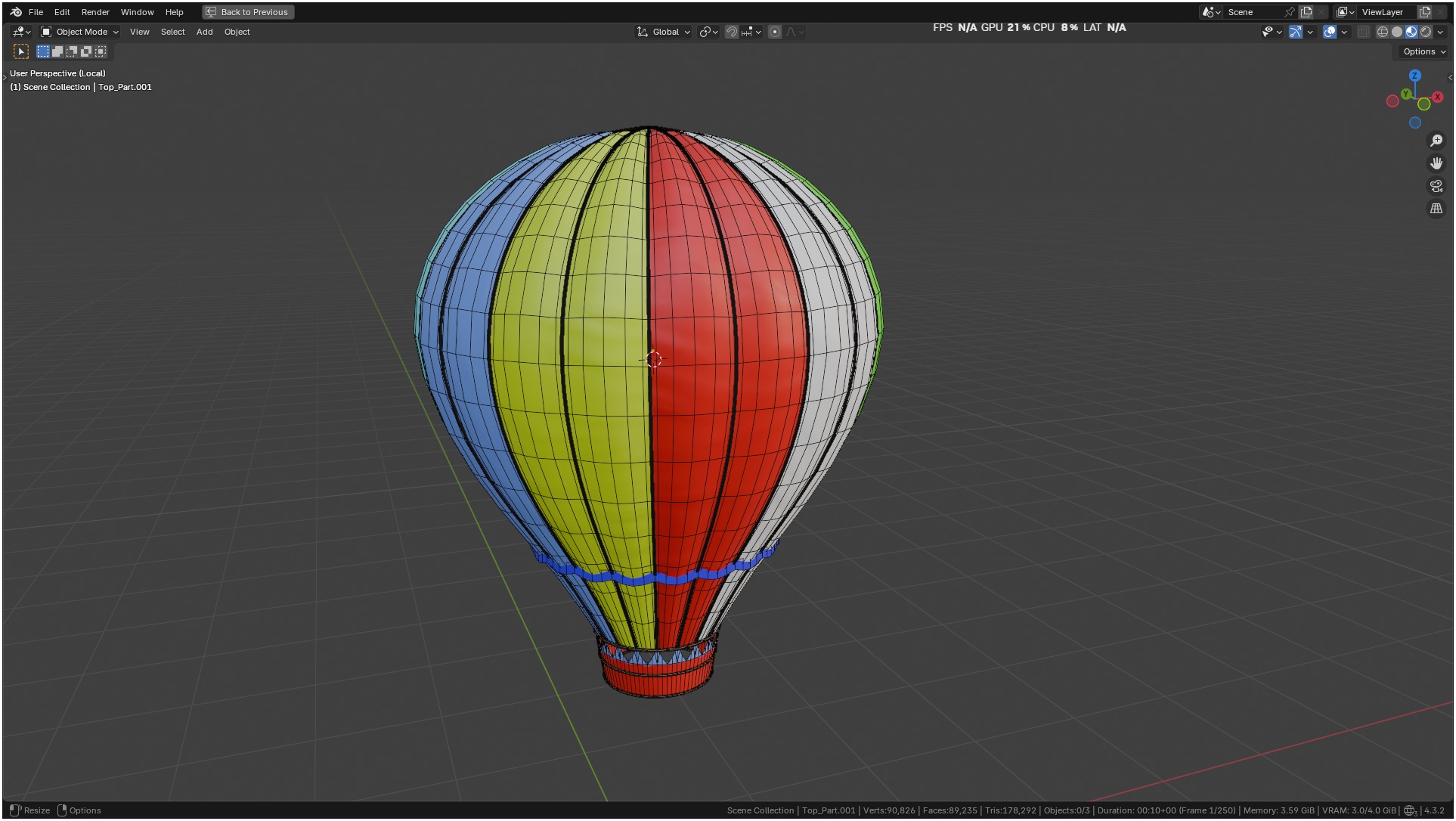 Air Balloon 3D model_76