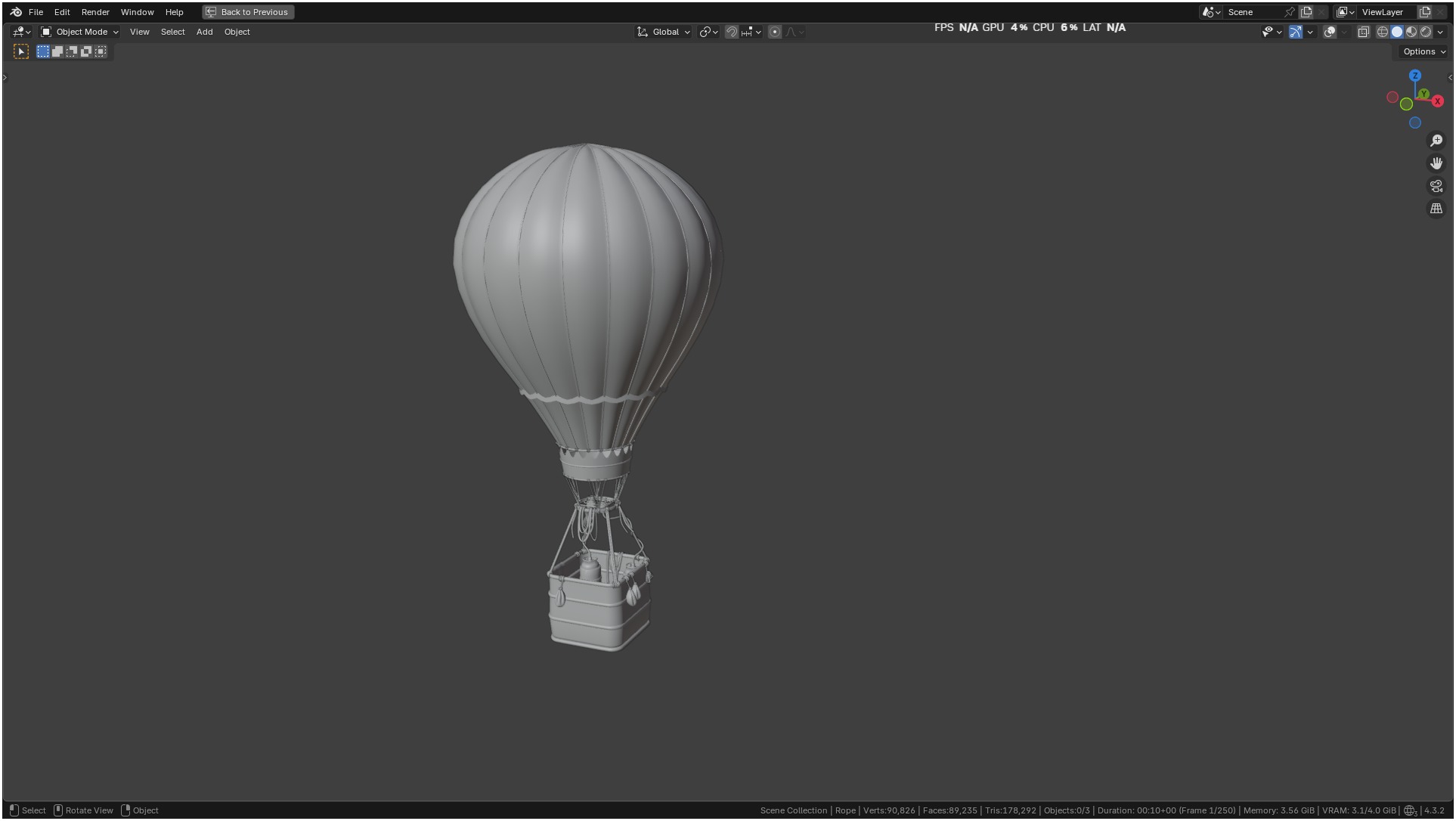 Air Balloon 3D model_14