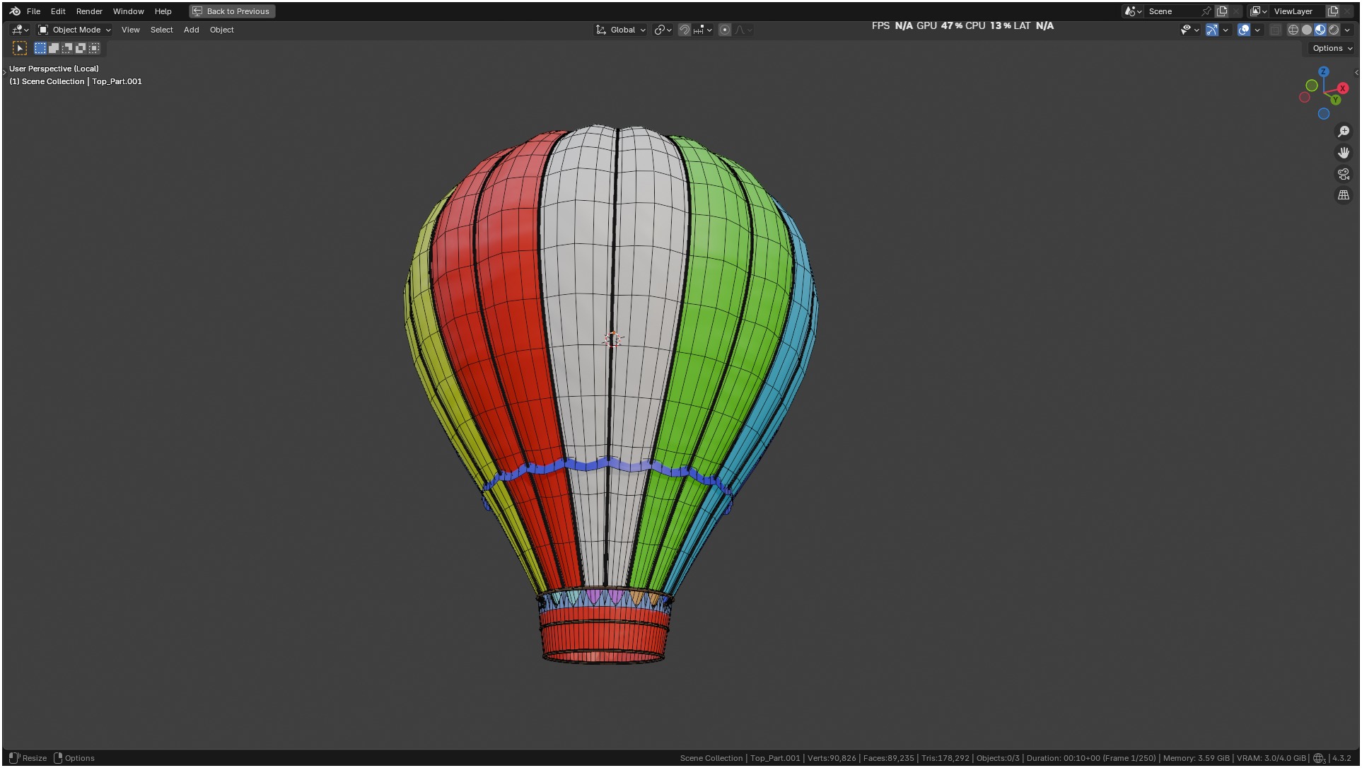 Air Balloon 3D model_53