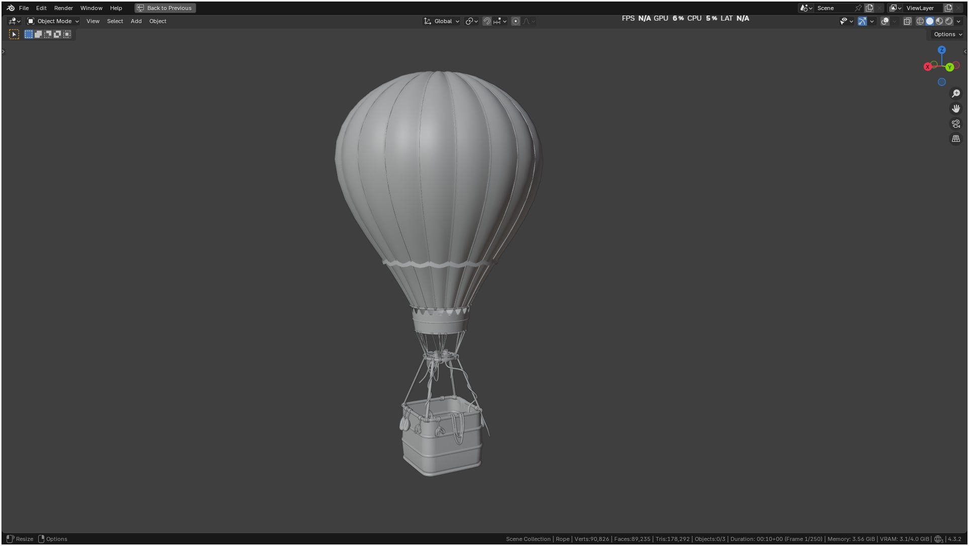 Air Balloon 3D model_35