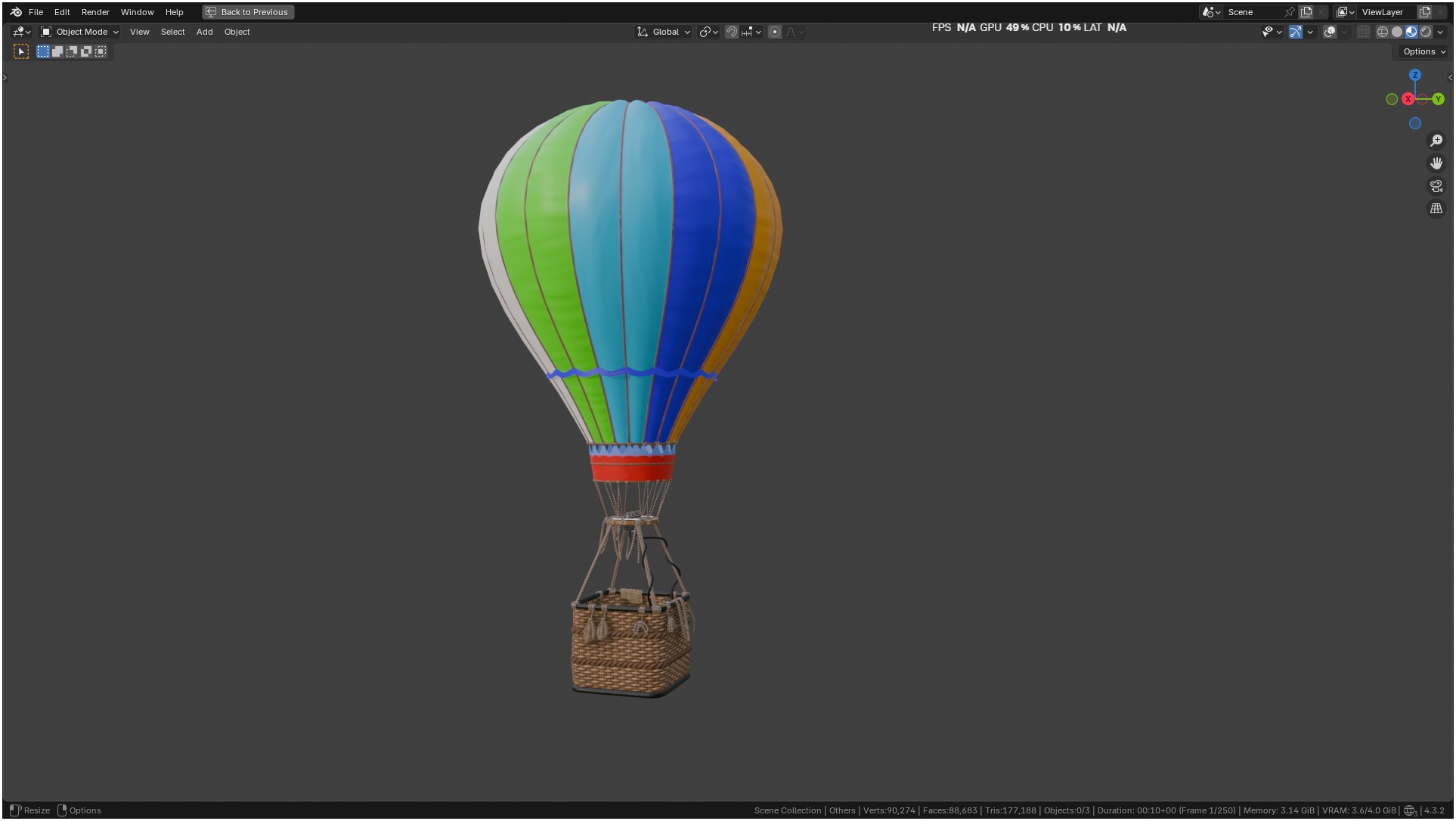 Air Balloon 3D model_29