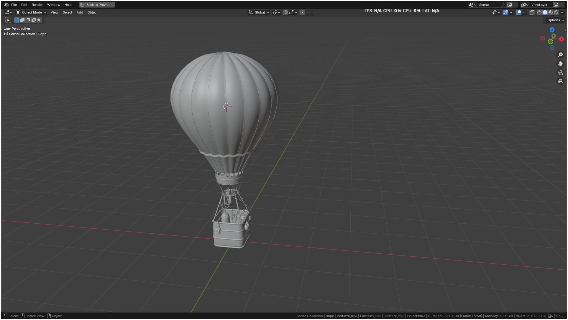 Air Balloon 3D model_39