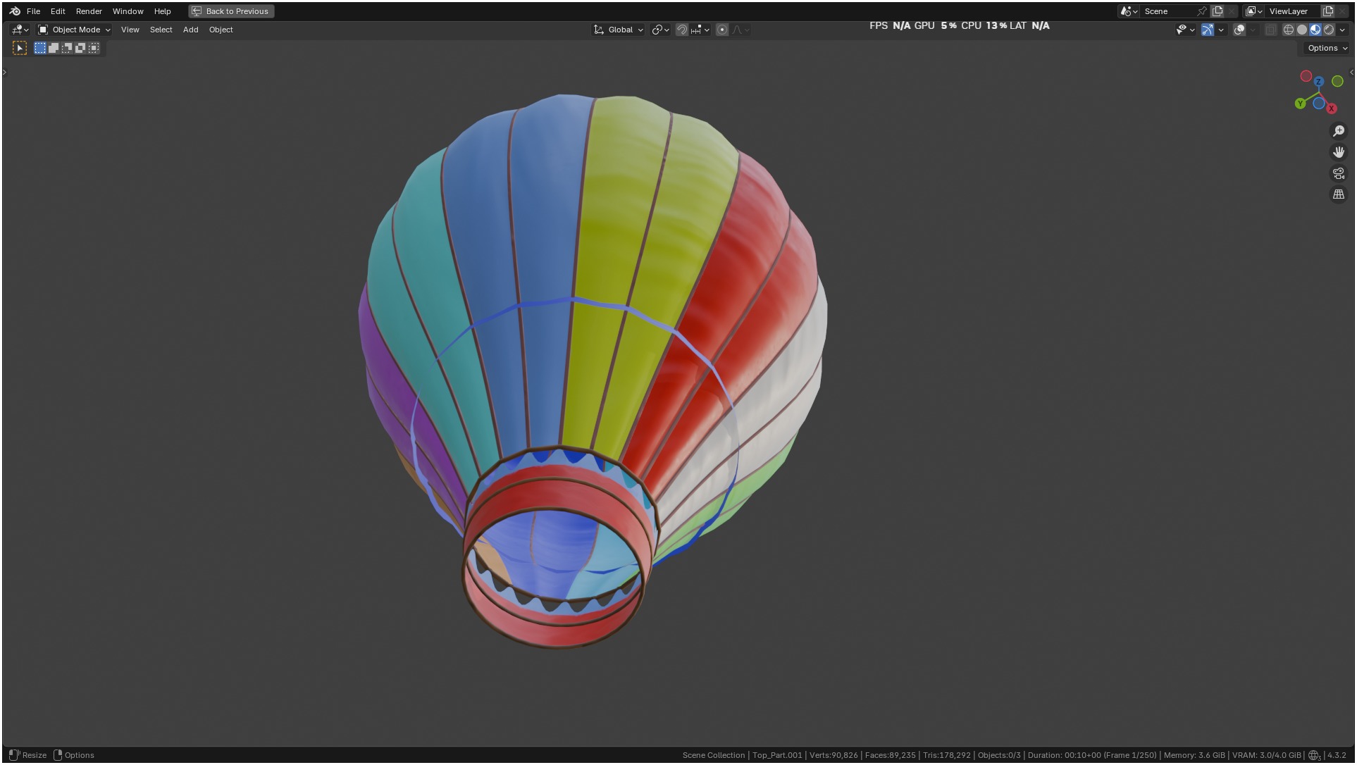 Air Balloon 3D model_62