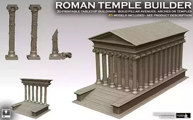 Roman Temple Builder 3D print model