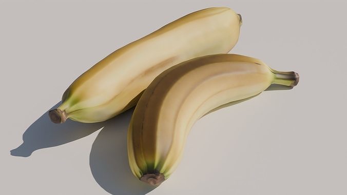 Ripe banana 3D model 5