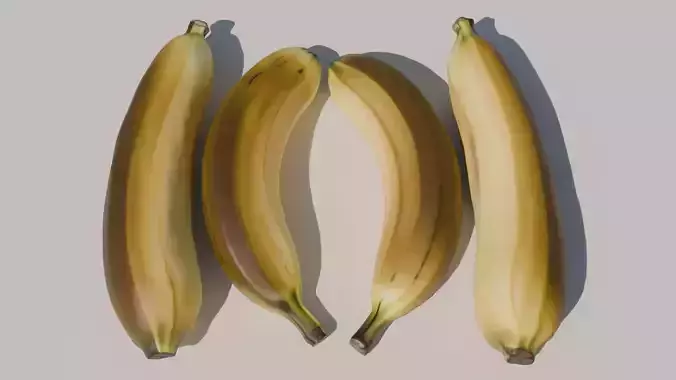 Ripe banana 3D model