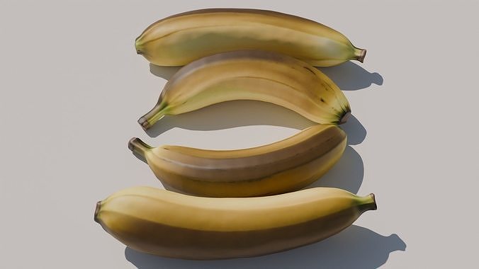 Ripe banana 3D model 3