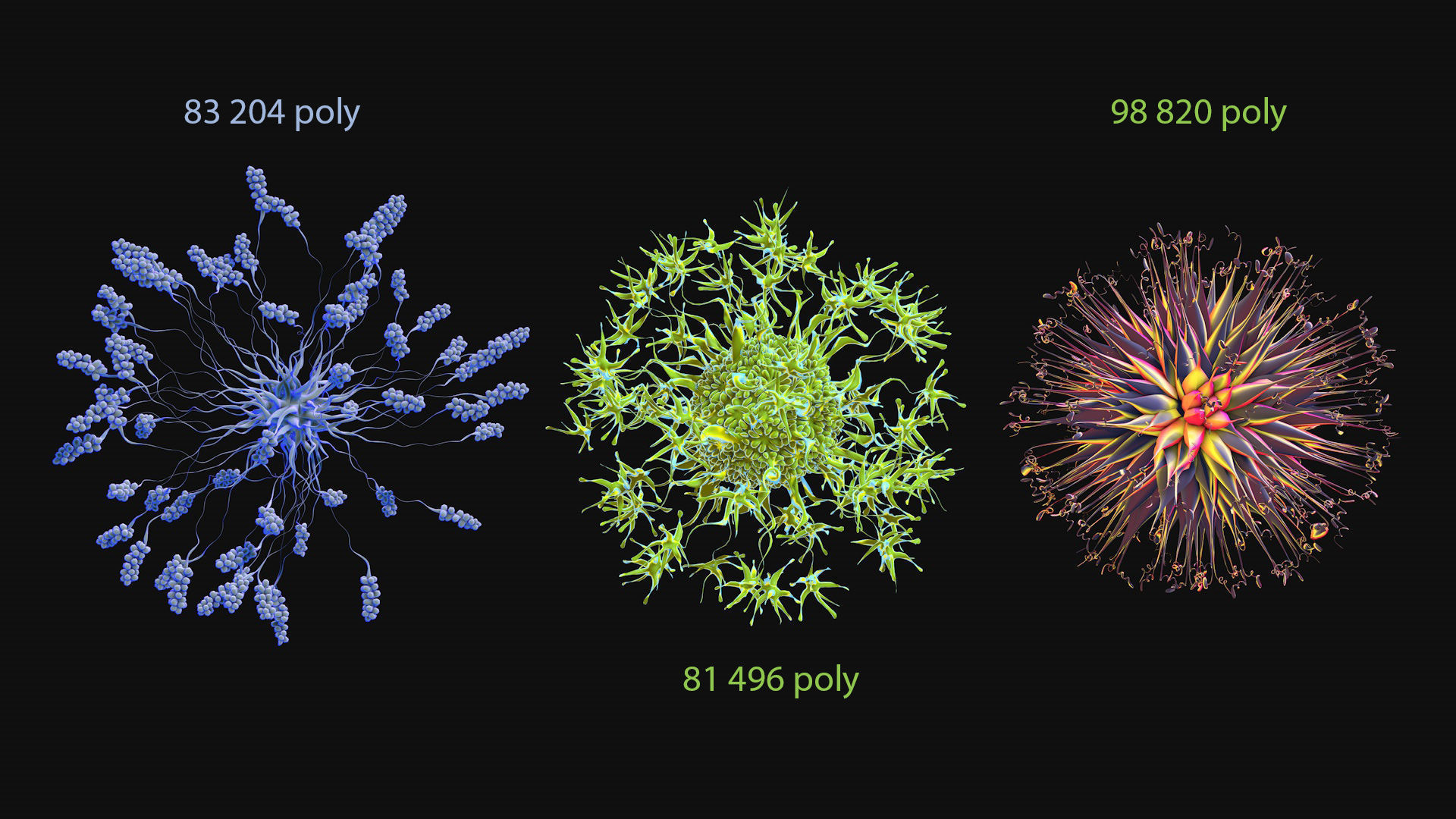 Set of viruses 3D model_7