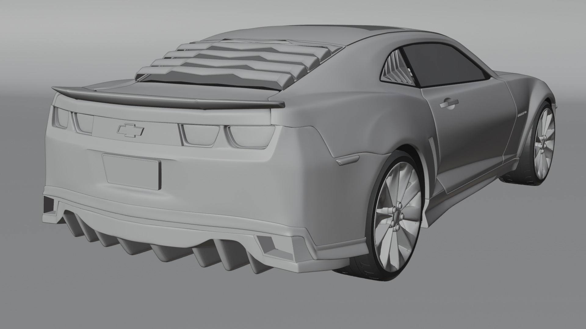 Camaro car 3D model_8