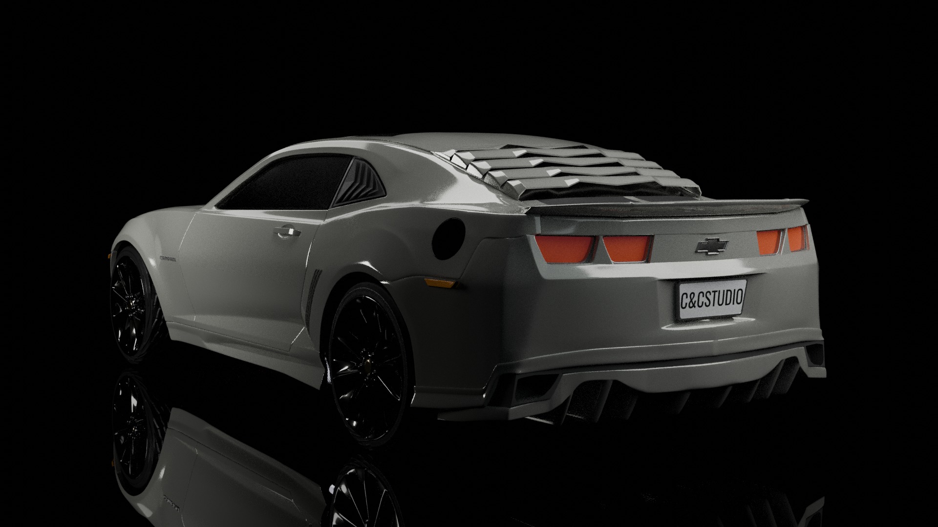 Camaro car 3D model_2