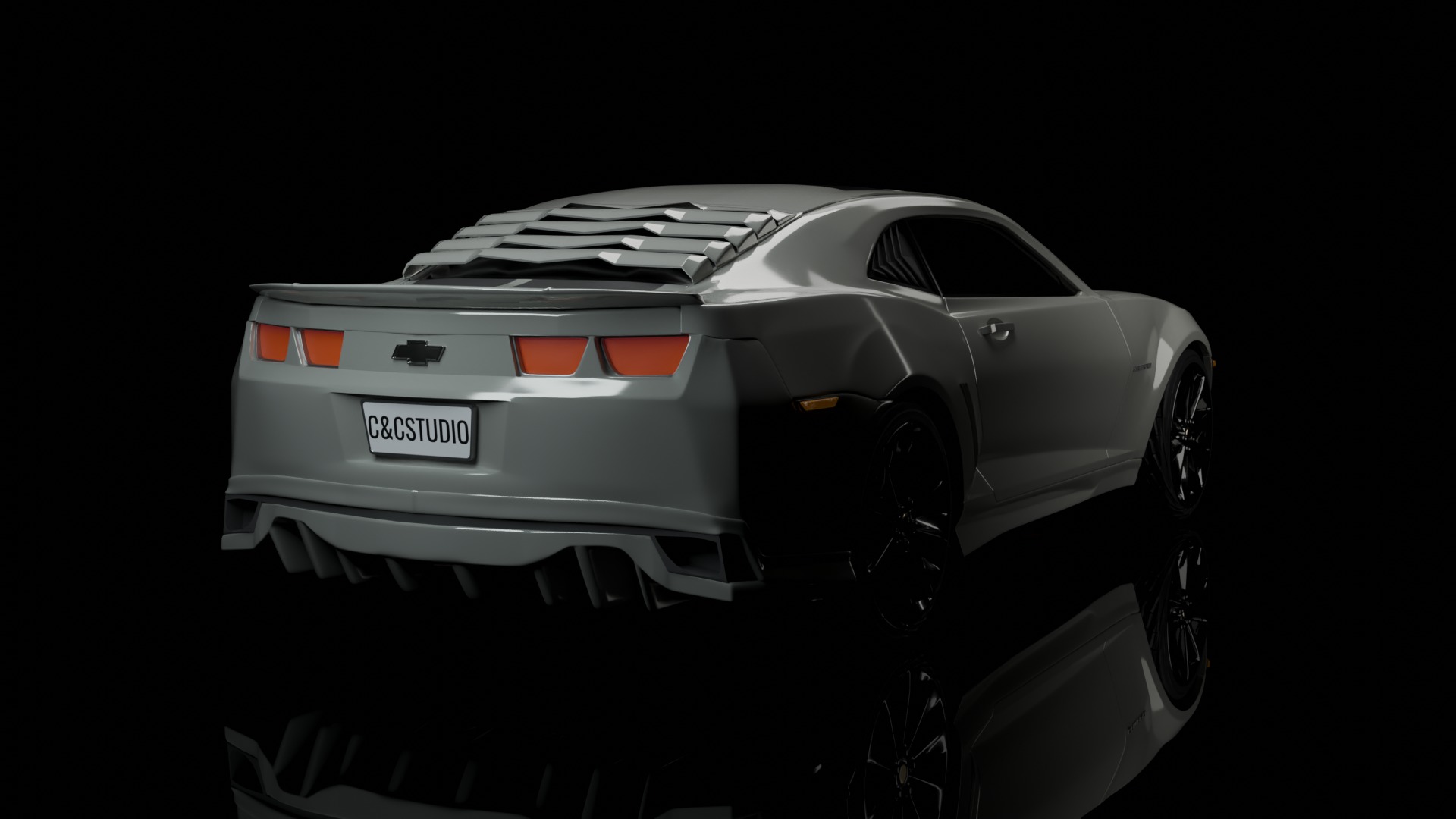 Camaro car 3D model_4