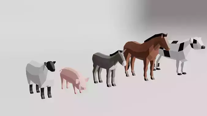 LowPoly Farm Animals