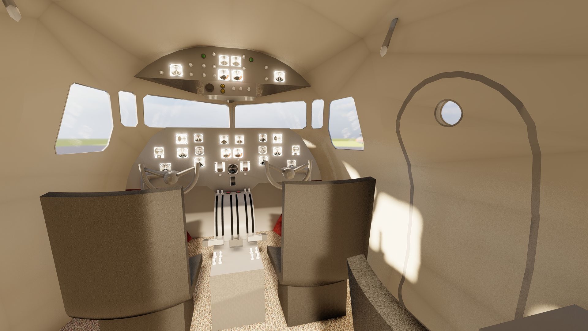 AMERICAN OVERSEAS AIRLINES CONSTELLATION L-049 and DOUGLAS DC-4 3D model_27