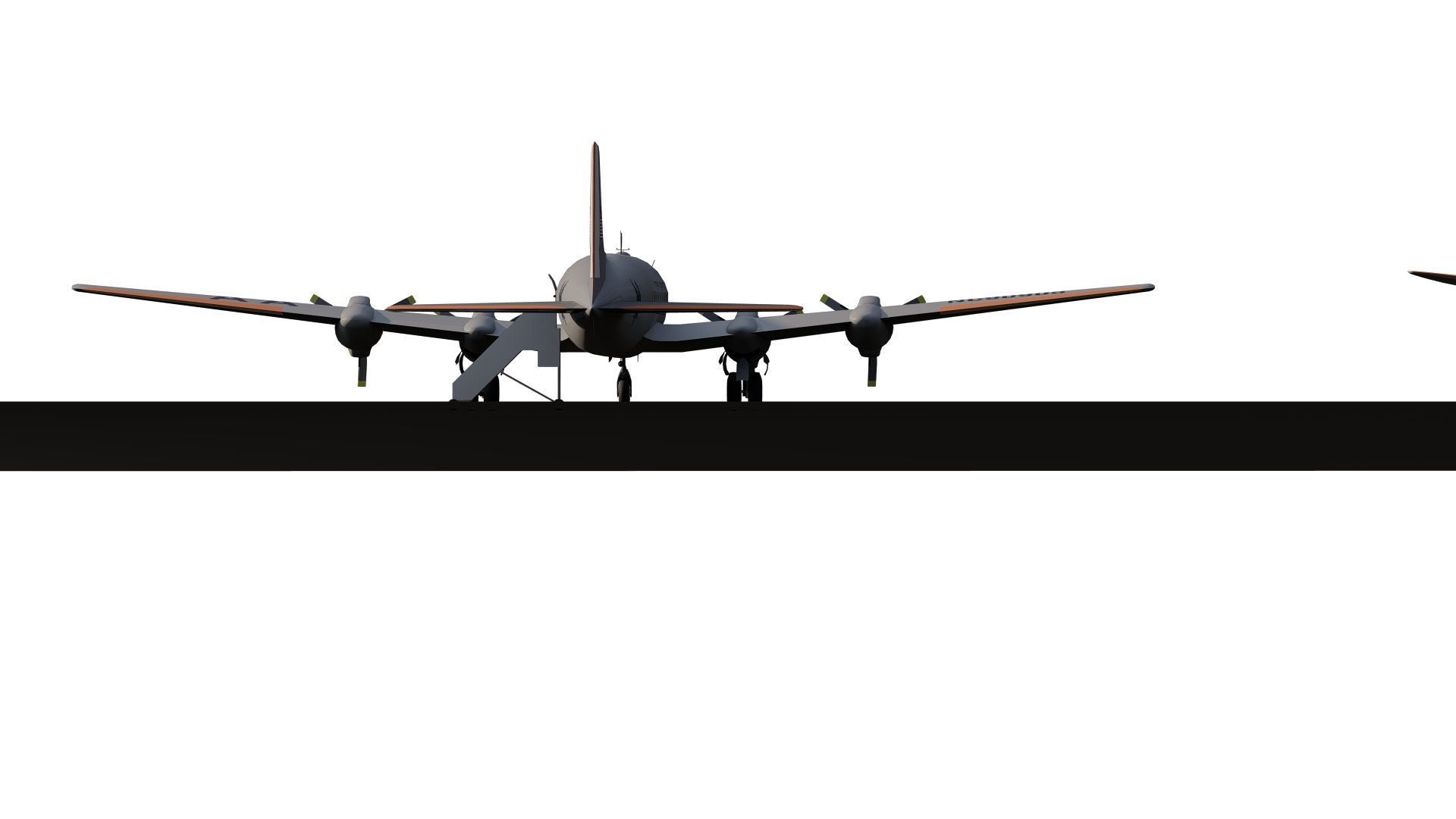 AMERICAN OVERSEAS AIRLINES CONSTELLATION L-049 and DOUGLAS DC-4 3D model_2