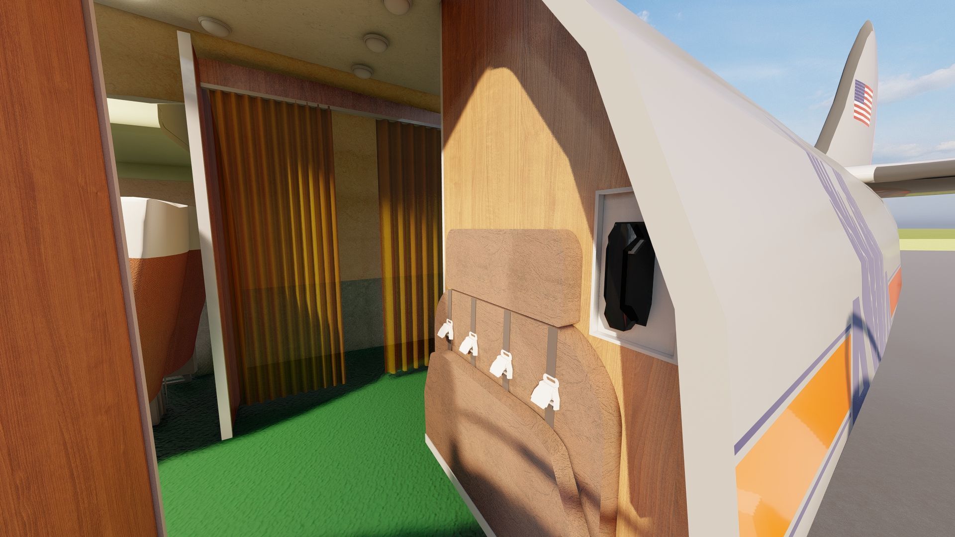 AMERICAN OVERSEAS AIRLINES CONSTELLATION L-049 and DOUGLAS DC-4 3D model_33