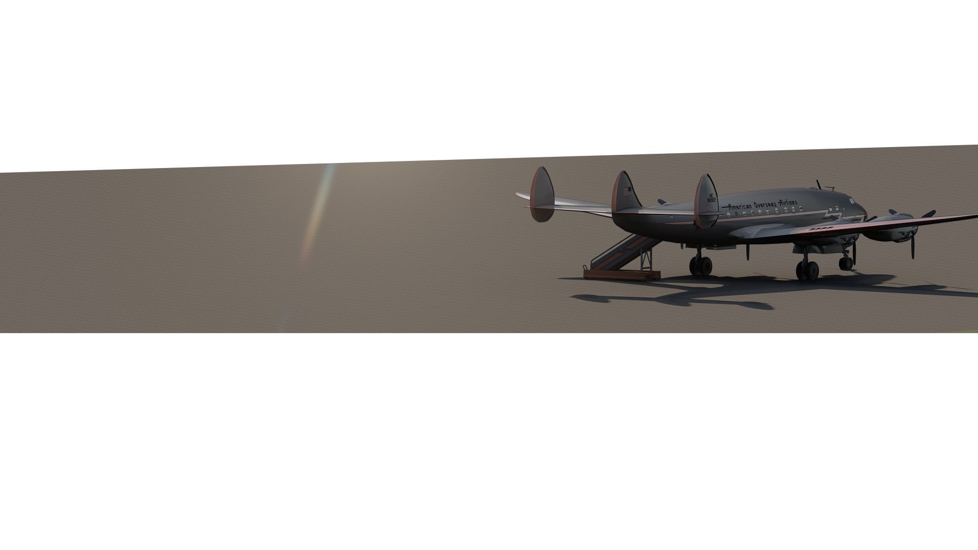 AMERICAN OVERSEAS AIRLINES CONSTELLATION L-049 and DOUGLAS DC-4 3D model_18